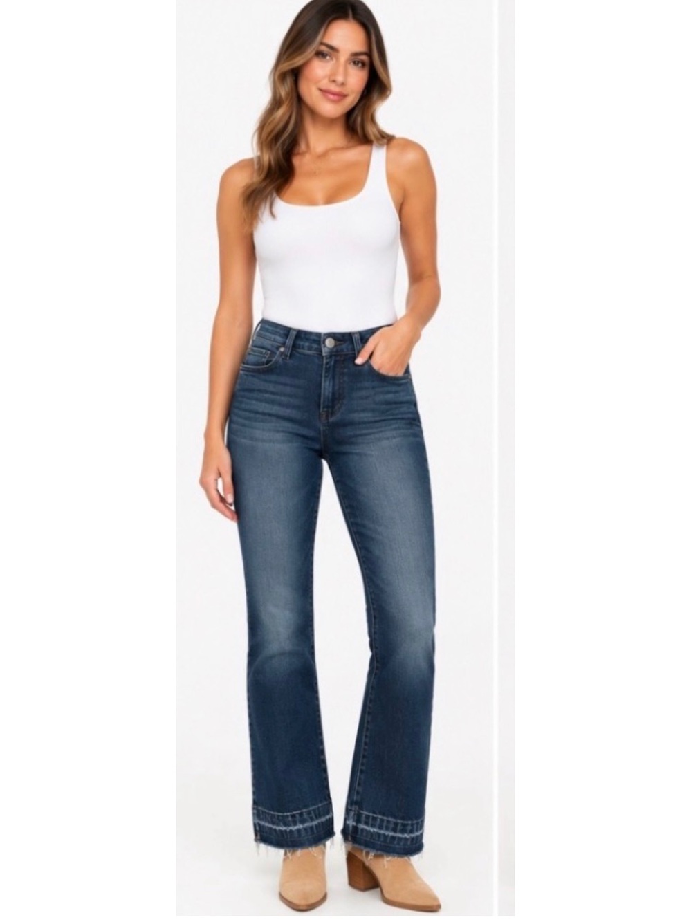 KUT from the Kloth NWT Dark Wash Raw Hem Denim Jeans